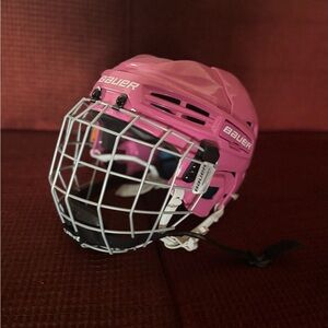 Bauer Pink Kids Hockey Helmet